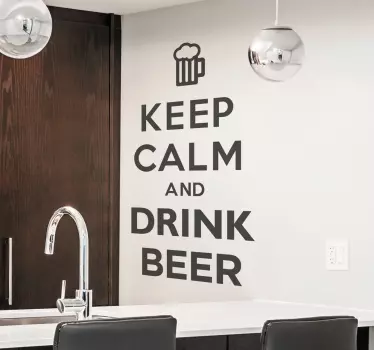 Sticker Keep Calm and Drink Beer - TenStickers