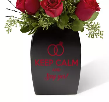 Sticker Keep Calm and Say Yes - TenStickers