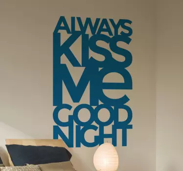 Sticker amour Kiss me good night - TenStickers