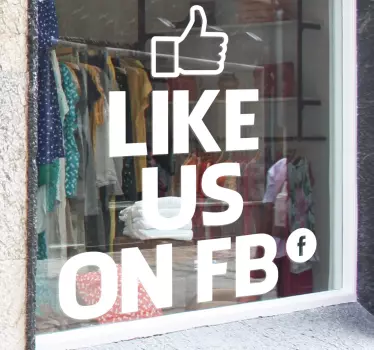 Sticker like us on facebook - TenStickers