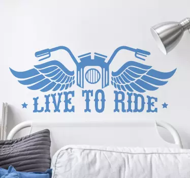 Sticker live to ride moto - TenStickers