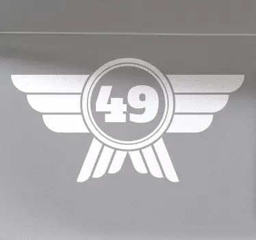 Sticker logo mini numéro personnalisable - TenStickers