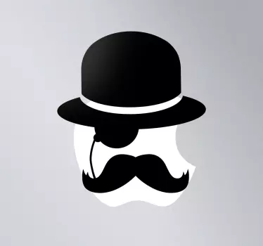 Sticker mac apple gentleman - TenStickers