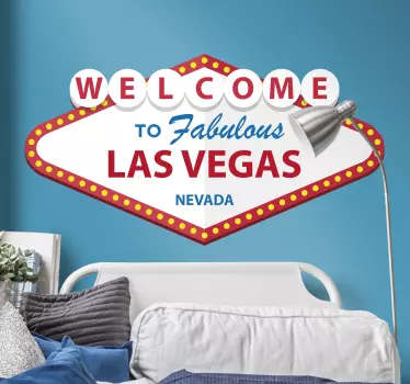 Sticker Mural Bienvenue Las Vegas - TenStickers