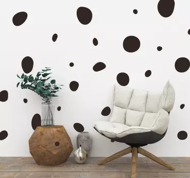 Pack de 32 Sticker Mural Cercles irréguliers - TenStickers
