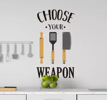 Sticker Mural Choose your weapon - TenStickers