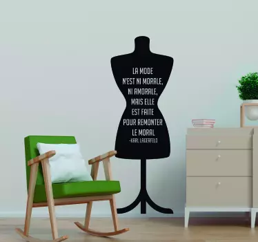 Sticker Mural Citation Lagerfeld La Mode - TenStickers