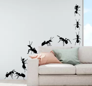 Sticker Mural Dessin Fourmis - TenStickers