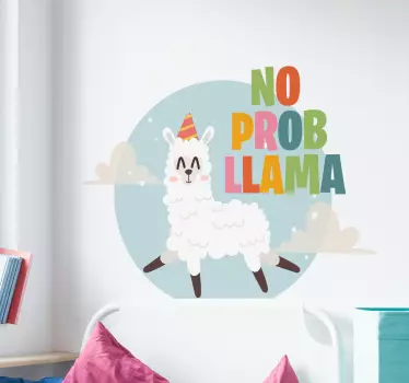 Sticker Mural Dessin Lama - TenStickers