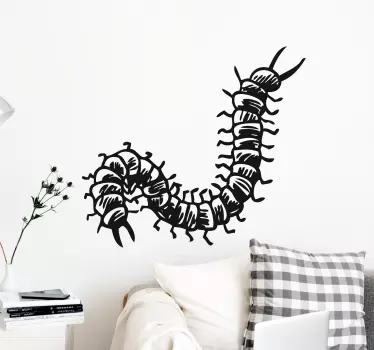 Sticker Mural Dessin Mille-Pattes - TenStickers