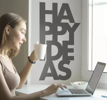 Sticker Mural Happy Ideas - TenStickers