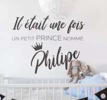 Sticker Chambre Enfant Il était une fois un prince - TenStickers