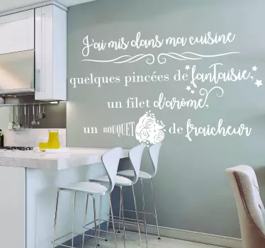 Sticker Mural J'ai mis dans ma cuisine - TenStickers