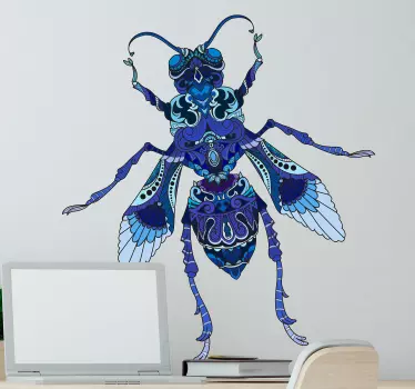 Sticker Mural Mouche Bleue - TenStickers