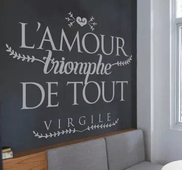 Sticker Mural Phrase Amour Virgile - TenStickers