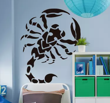 Sticker Mural Scorpion Tribal - TenStickers