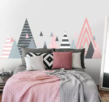 Sticker Mural Triangles Colorés - TenStickers