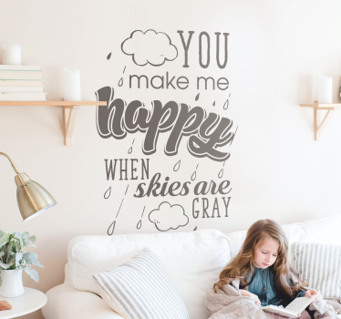 Sticker Mural You Make Me Happy - TenStickers