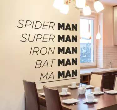 Sticker maman super-héro - TenStickers
