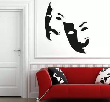 Sticker masques théâtre - TenStickers