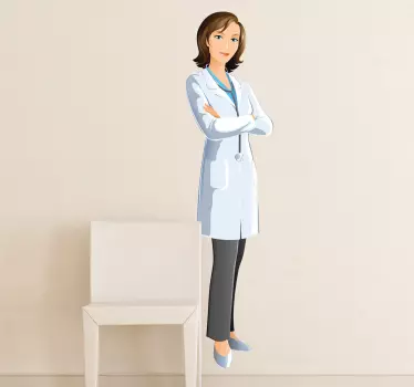 Sticker médecin femme - TenStickers