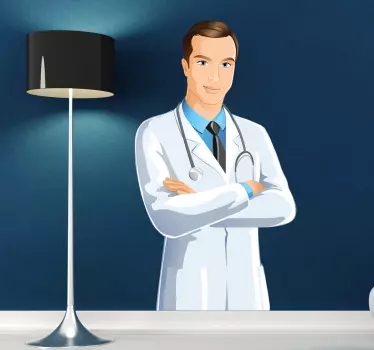 Sticker medecin portrait - TenStickers