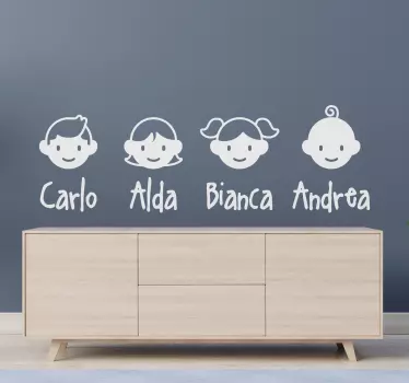 Sticker Membres de la famille - TenStickers