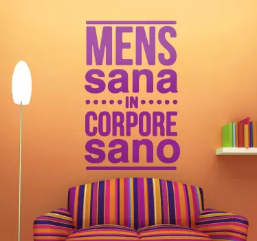 Sticker mens sana - TenStickers