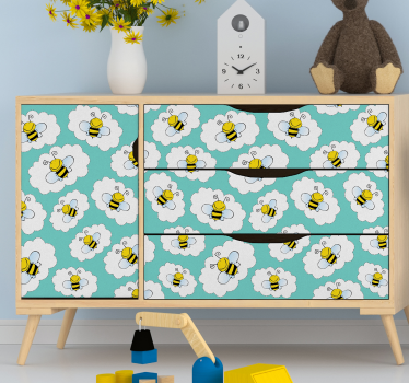 Sticker Pour Meuble Dessins d'abeilles - TenStickers