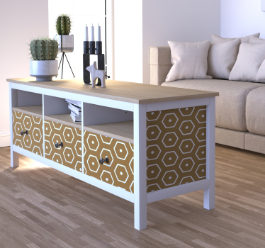 Revetement Adhesif pour Meuble Hexagones - TenStickers