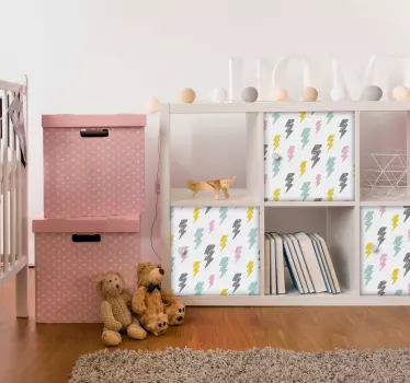 Sticker pour meuble motif éclairs - TenStickers