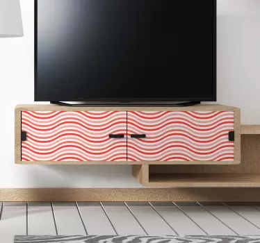 Revetement Adhesif pour Meuble Ondes Coral - TenStickers