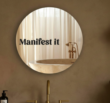 Sticker miroir citation moderne "manifestez-le" - TenStickers