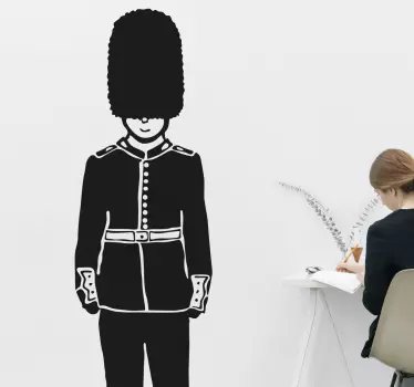 sticker monochrome garde anglais - TenStickers