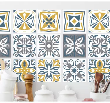 Sticker motif motifs géométriques artistiques - TenStickers