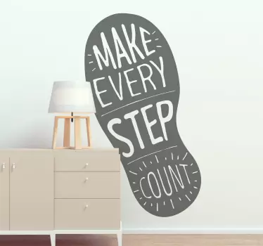 Sticker Mural chaque pas compte - TenStickers