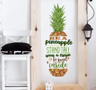 Sticker Maison Texte Ananas - TenStickers
