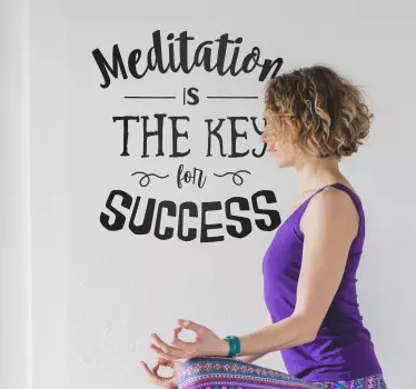 Sticker Maison Yoga Méditation - TenStickers