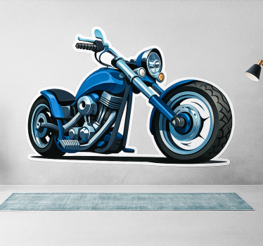 Sticker moto ambiance bleu cruiser - TenStickers