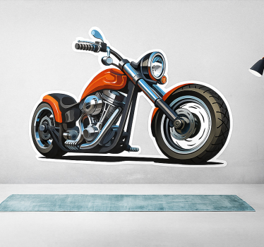Sticker moto ambiance classique cruiser - TenStickers