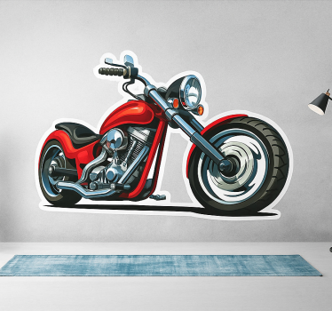 Sticker moto ambiance cruiser rouge - TenStickers