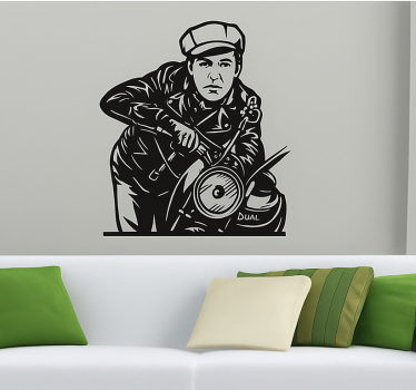 Sticker moto Âme de biker d'hollywood - TenStickers