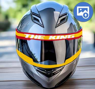 Sticker moto conception de visière de casque avec drapeau - TenStickers