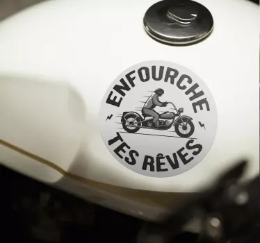 Autocollant moto enfourche tes rêves - TenStickers