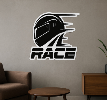 Sticker moto identité de casque de course - TenStickers
