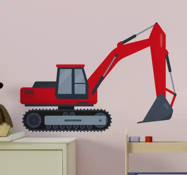 Sticker moto machine de construction excavatrice - TenStickers