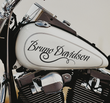 Autocollant moto personnalisé calligraphie - TenStickers