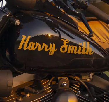 Sticker pour moto nom personnalisé calligraphie - TenStickers