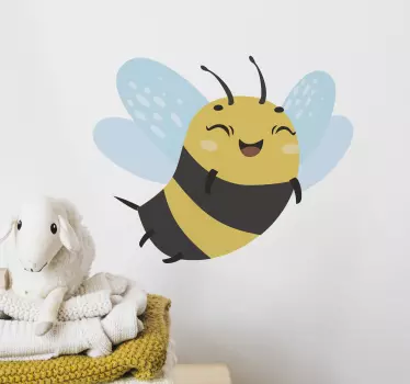 Sticker mural abeille joyeuse - TenStickers