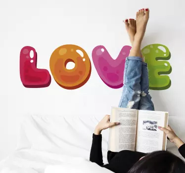 Sticker mural amour multicolore - TenStickers